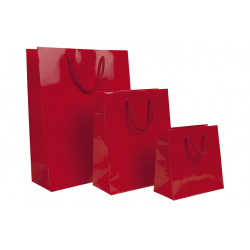 Luxe papieren tassen rood glanzend