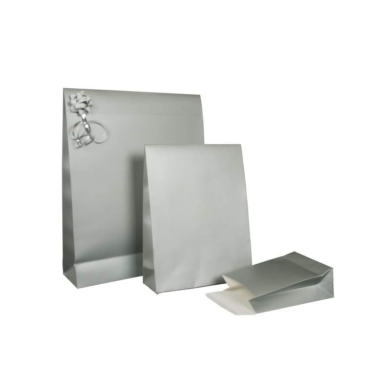 Geschenkzakje Zilver met sluitklep